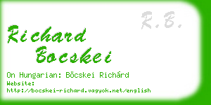 richard bocskei business card